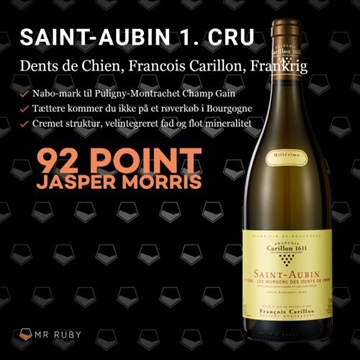 2019 Saint-Aubin 1er cru "Les Murgers des Dents de Chien", Francois Carillon, Bourgogne, Frankrig